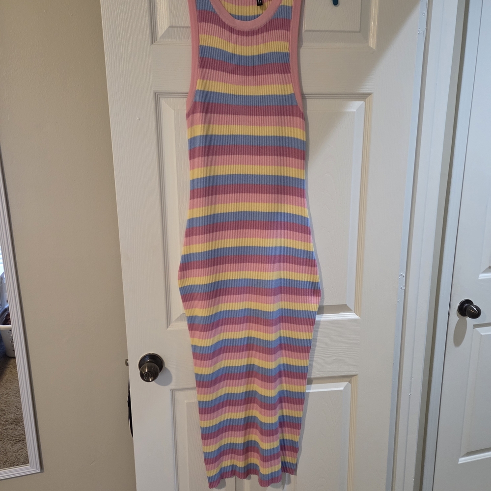 Multicolor Striped Maxi Dress